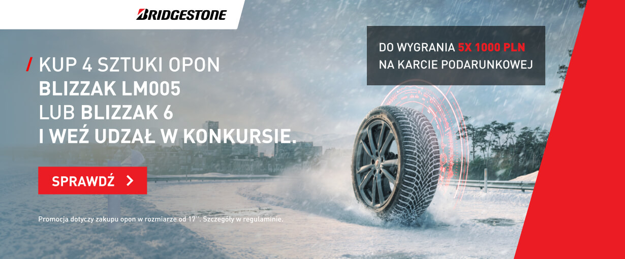 Wygraj 1000 zł od Bridgestone!